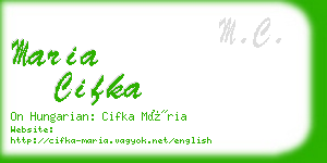 maria cifka business card